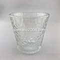 Clear Glass Cup With Harmmer Pattern